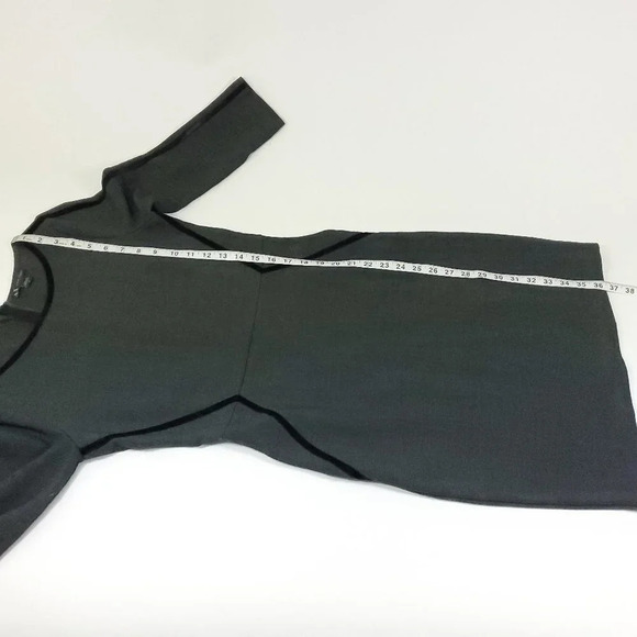 Armani Exchange Dress Women's Size Small Gray Black Knee Length 3/4 Sleeve - Picture 11 of 12
